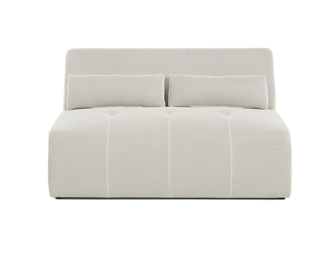 Canapé droit 2 places en tissu mailles 3D Onyx