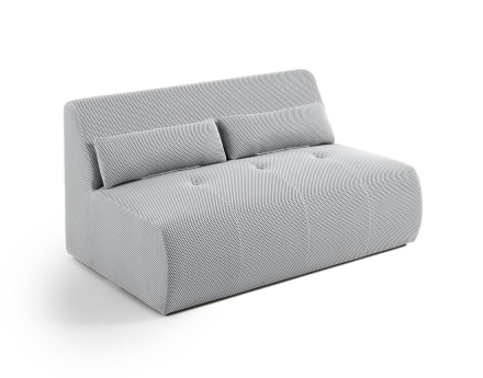 Canapé droit 2 places en tissu mailles 3D Onyx