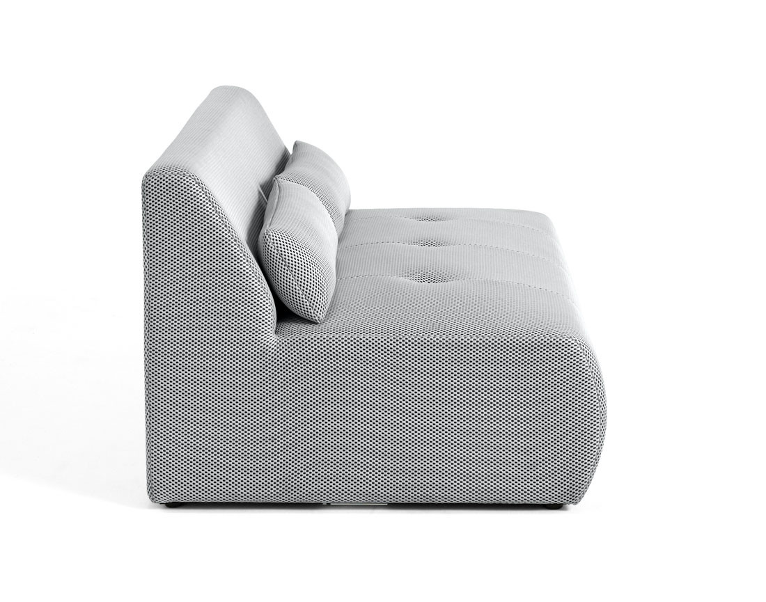 Canapé droit 2 places en tissu mailles 3D Onyx