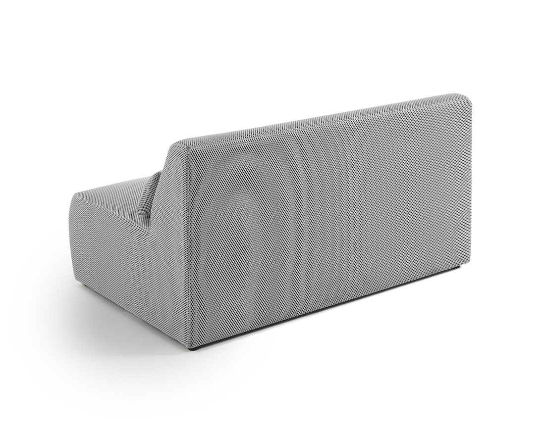 Canapé droit 2 places en tissu mailles 3D Onyx