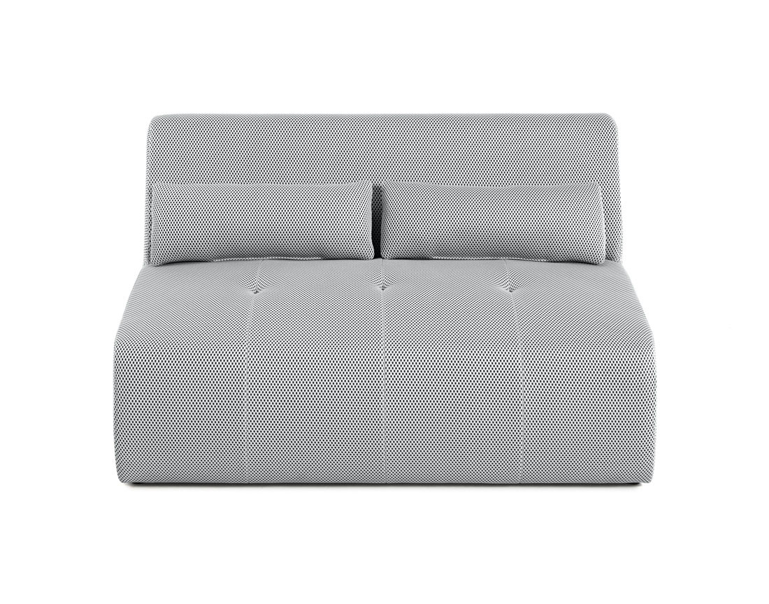 Canapé droit 2 places en tissu mailles 3D Onyx