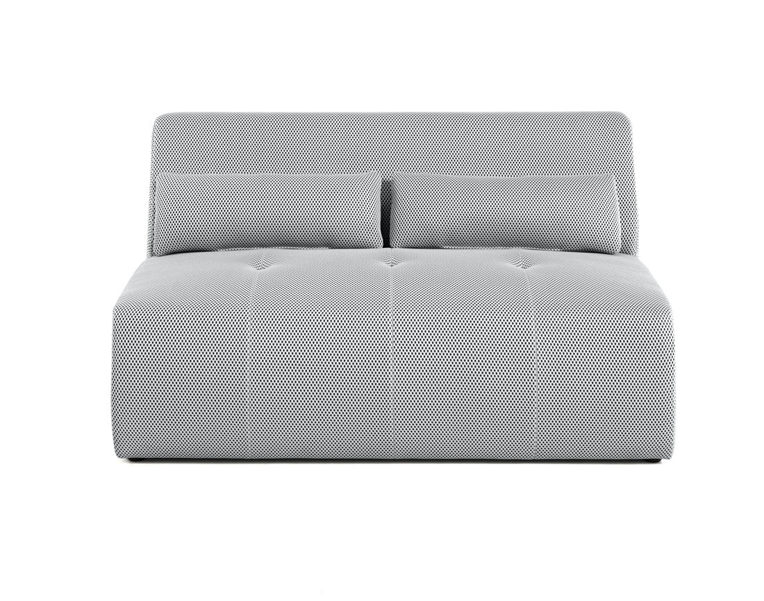 Canapé droit 2 places en tissu mailles 3D Onyx