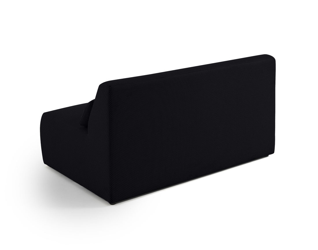 Canapé droit 2 places en tissu mailles 3D Onyx