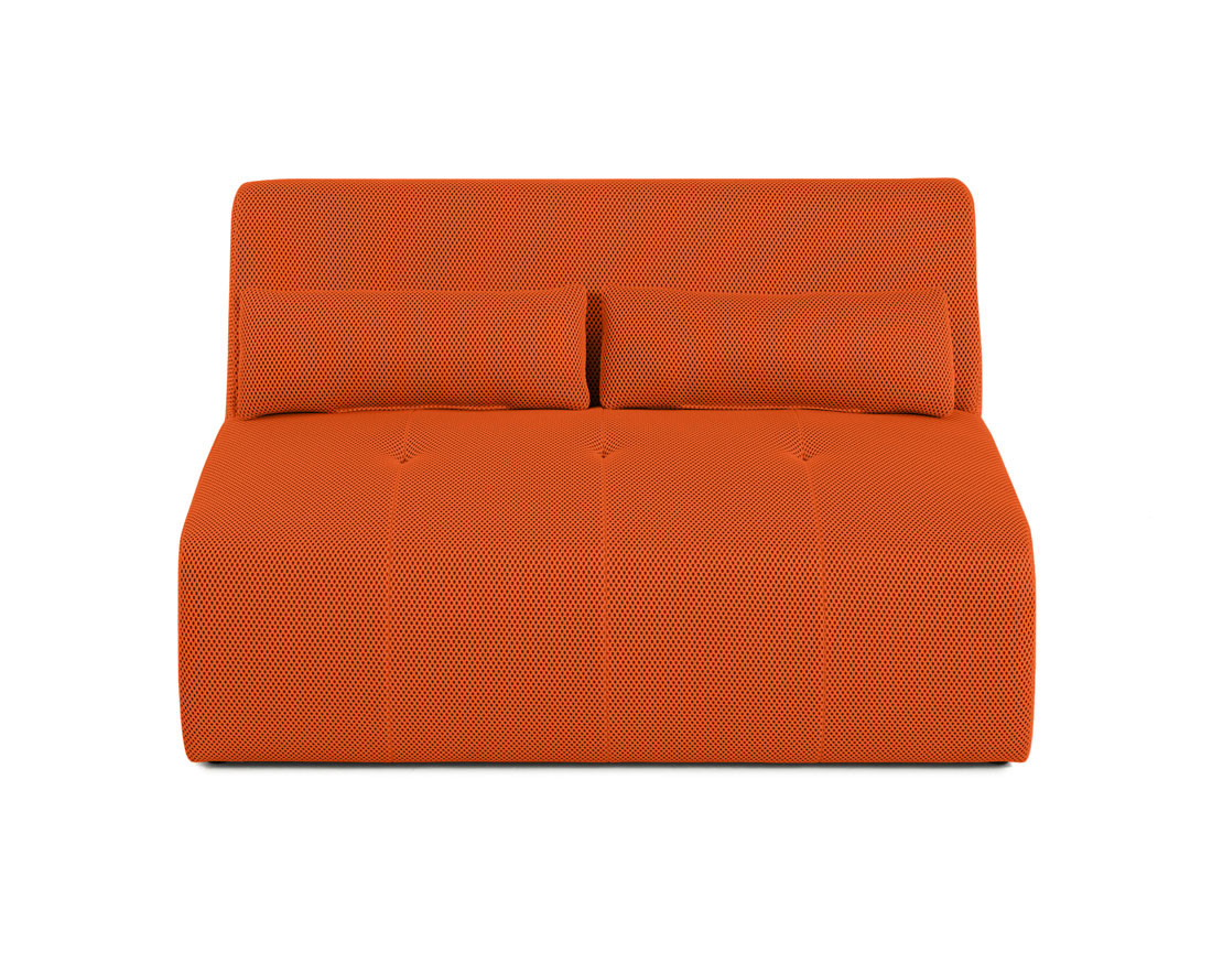 Canapé droit 2 places en tissu mailles 3D Onyx