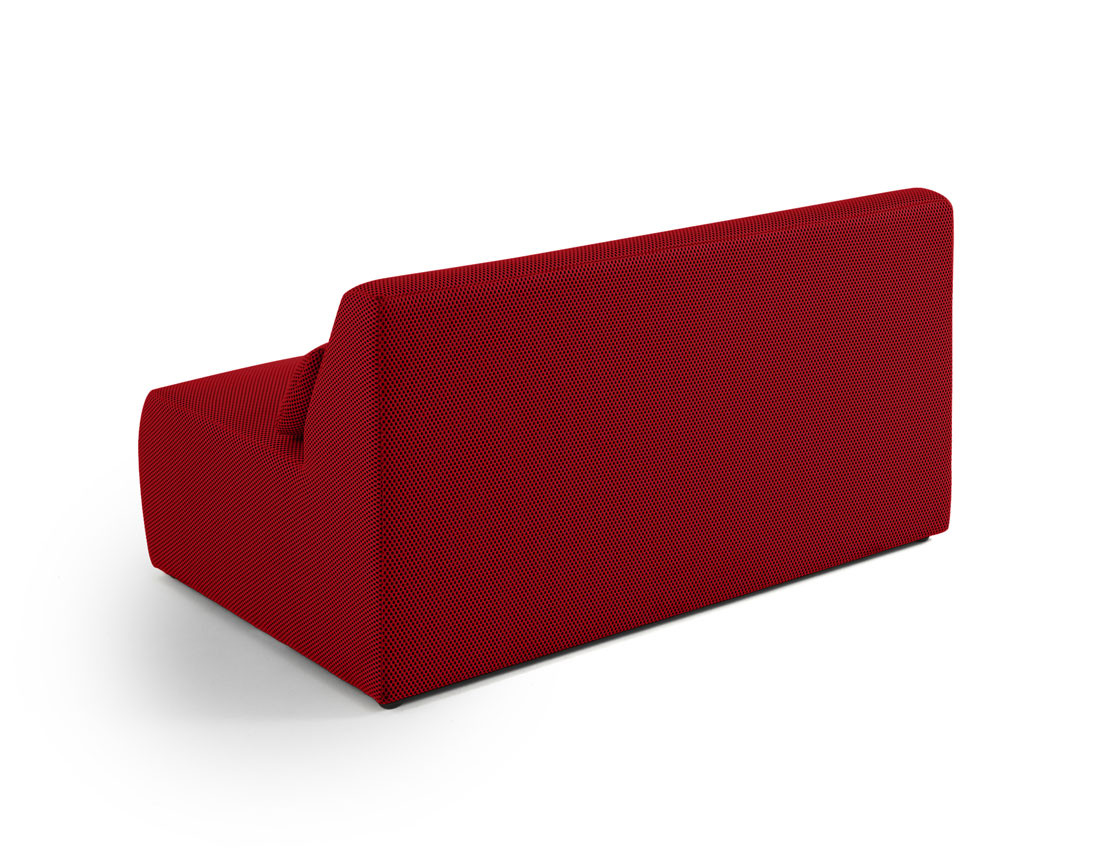 Canapé droit 2 places en tissu mailles 3D Onyx