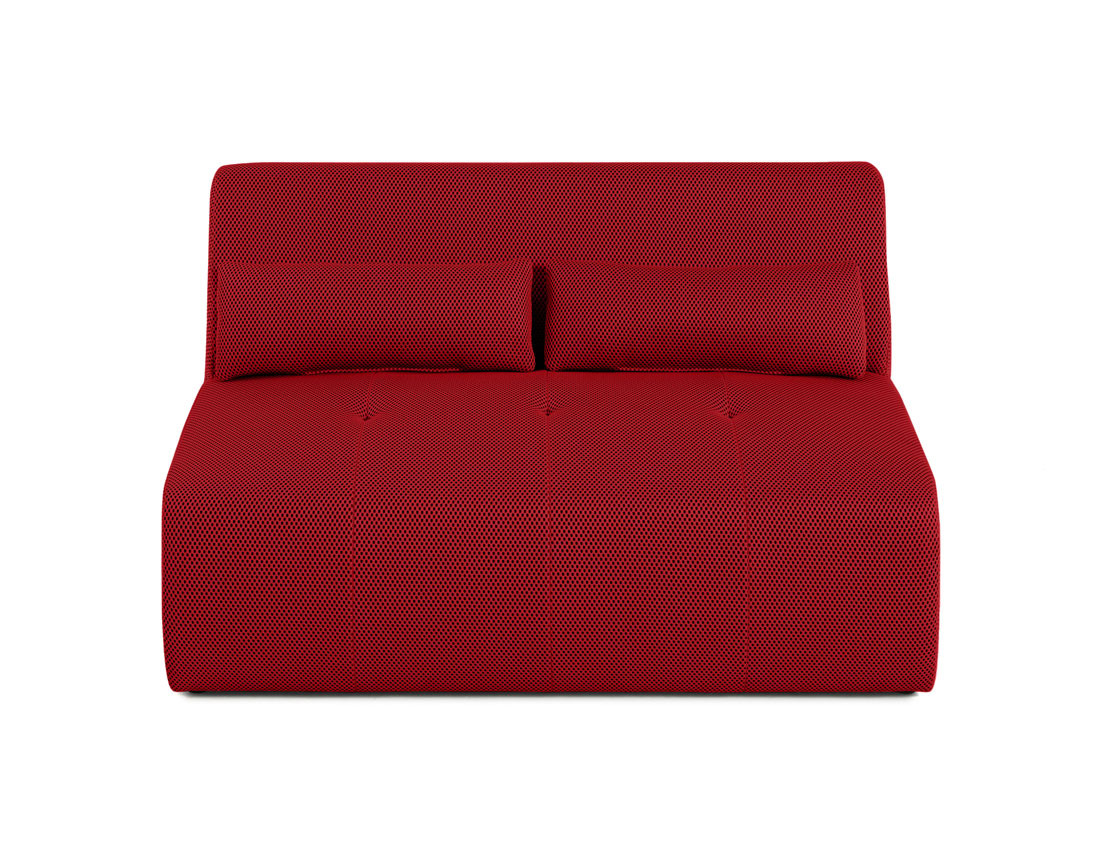 Canapé droit 2 places en tissu mailles 3D Onyx