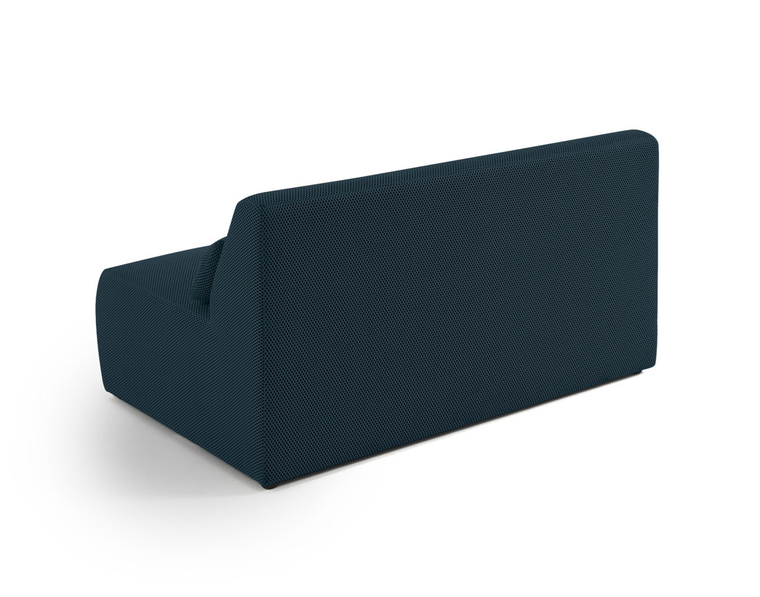 Canapé droit 2 places en tissu mailles 3D Onyx