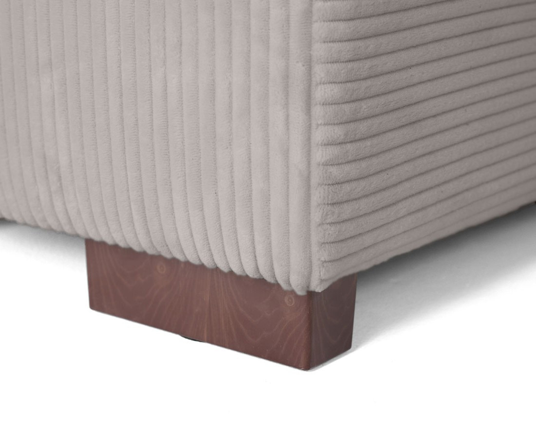 Canapé d'angle gauche 5 places convertible en velours côtelé Vermont