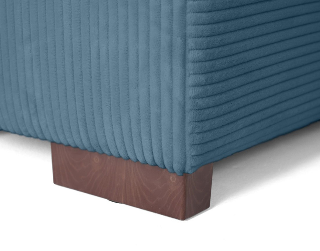 Canapé d'angle gauche 5 places convertible en velours côtelé Vermont