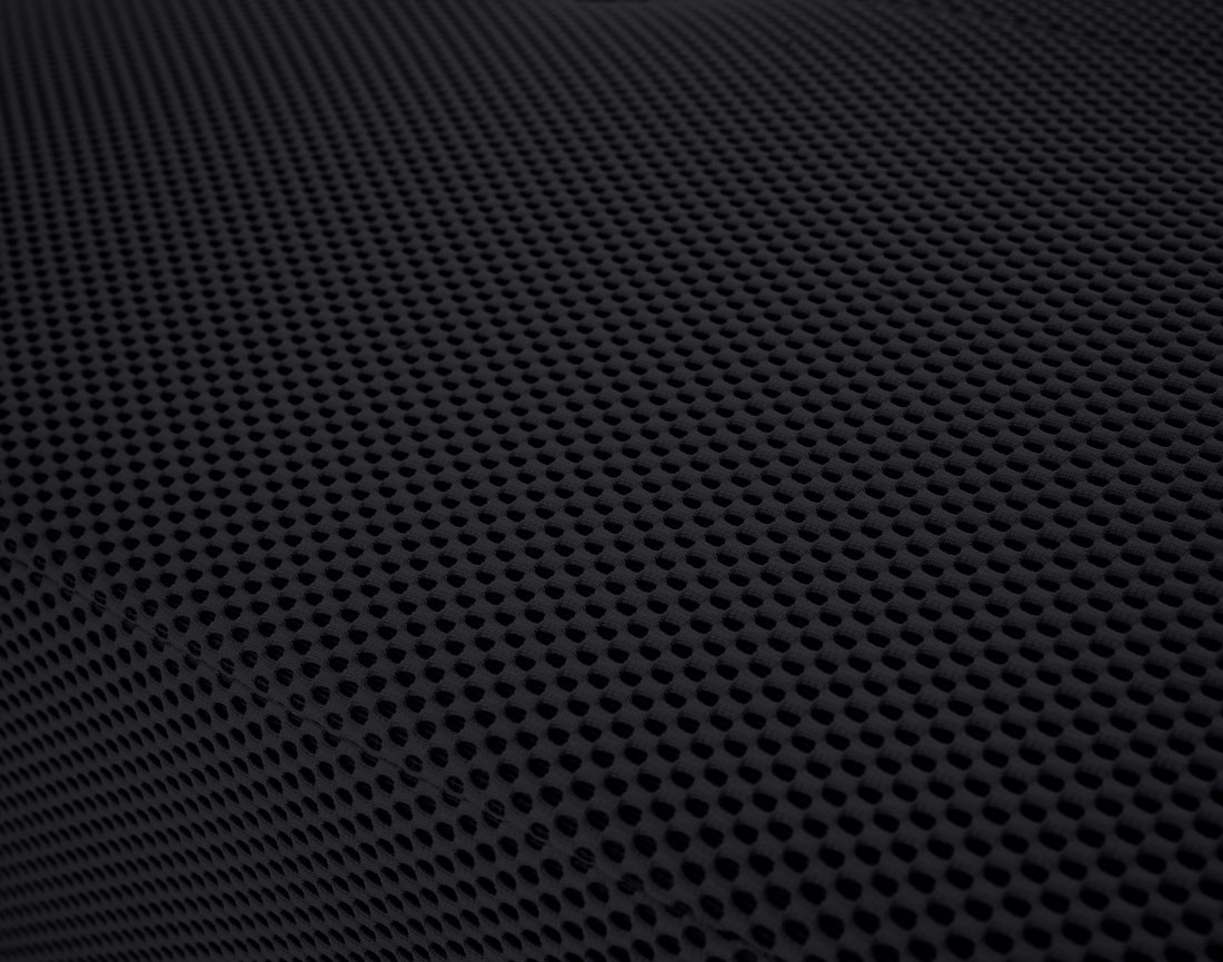 Canapé panoramique modulable d'angle gauche 7 places en tissu mailles 3D Onyx