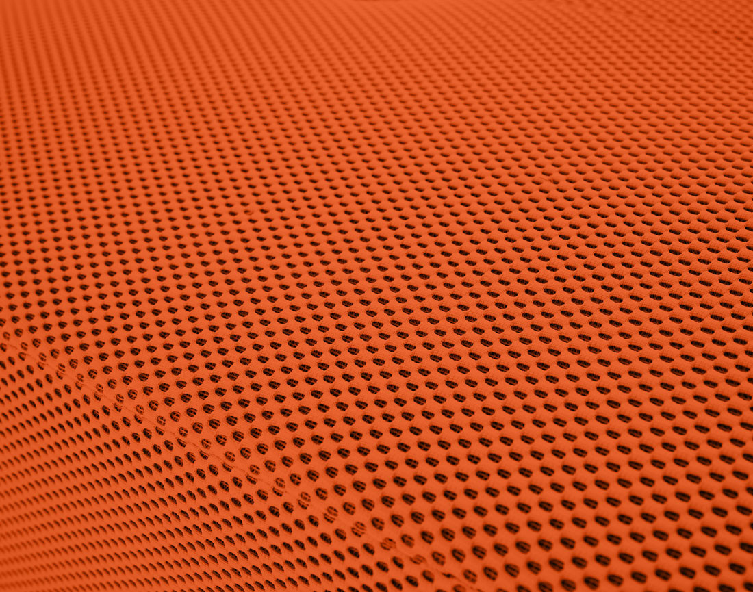 Canapé panoramique d'angle droit 7 places en tissu mailles 3D Onyx