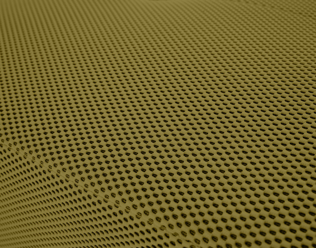 Canapé panoramique d'angle droit 7 places en tissu mailles 3D Onyx