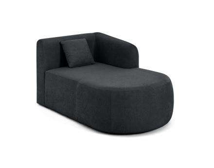 Module d'assise méridienne droit en tissu Ikare