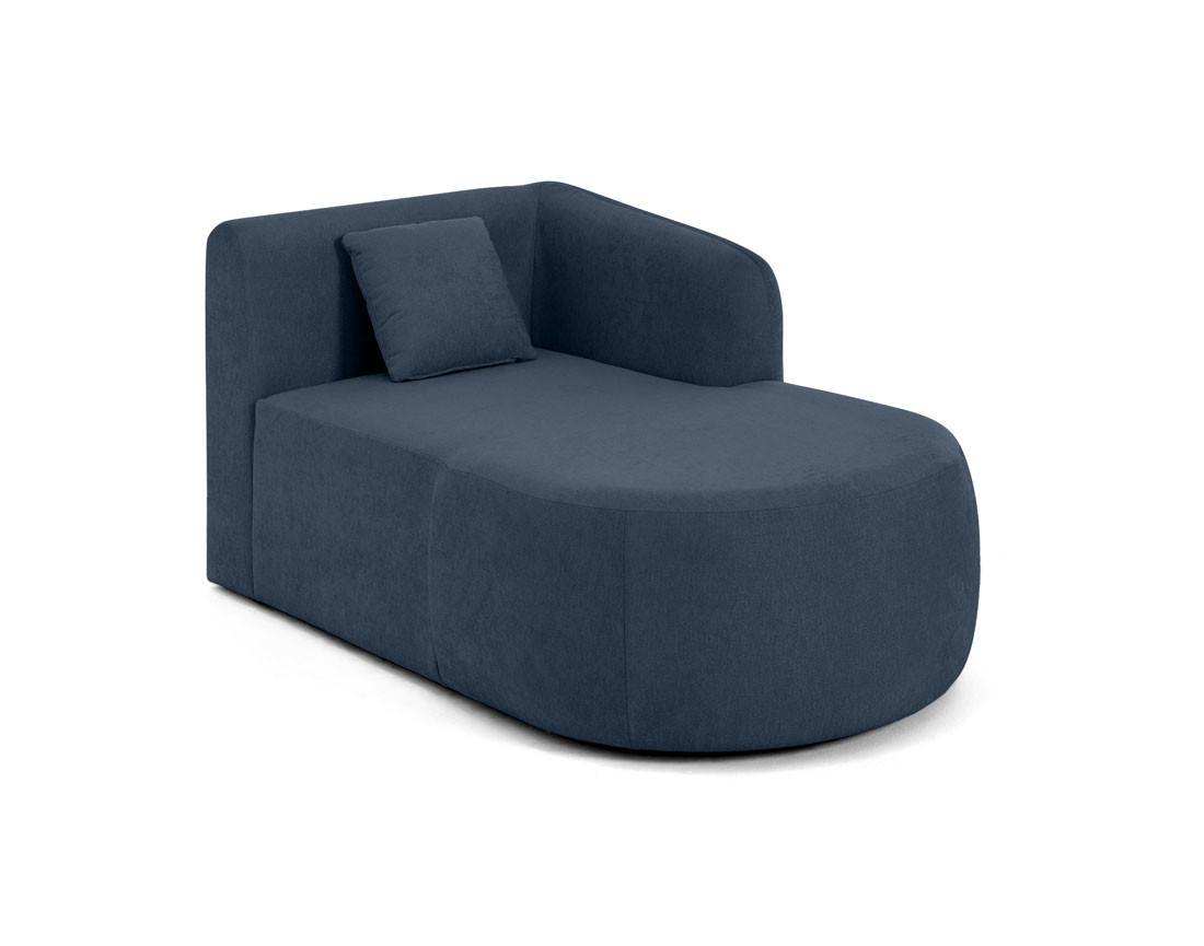 Module d'assise méridienne droit en tissu Ikare