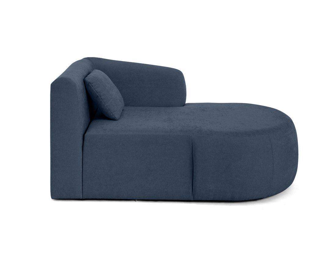 Module d'assise méridienne droit en tissu Ikare