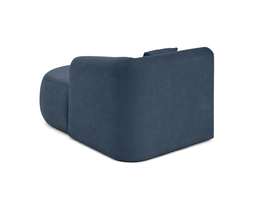 Module d'assise méridienne droit en tissu Ikare