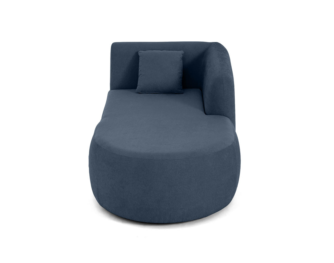 Module d'assise méridienne droit en tissu Ikare