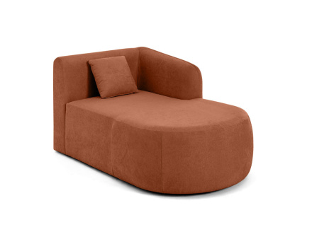 Module d'assise méridienne droit en tissu Ikare