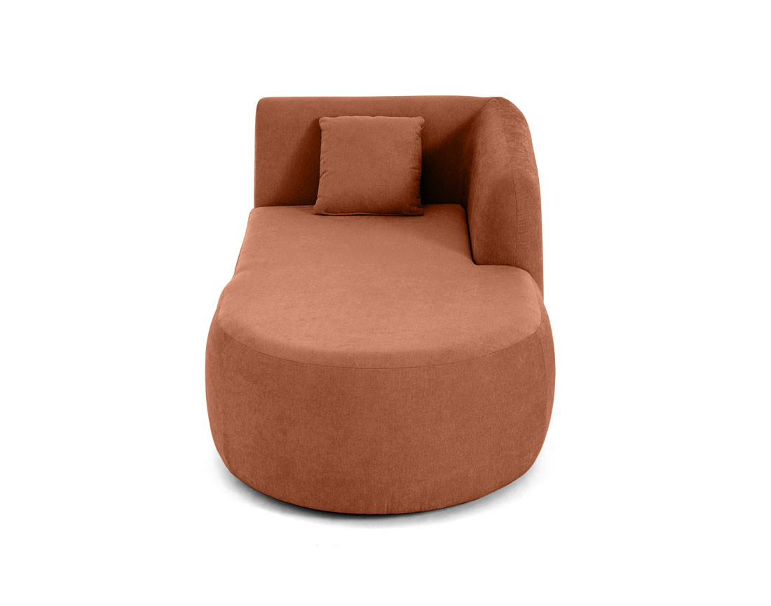 Module d'assise méridienne droit en tissu Ikare