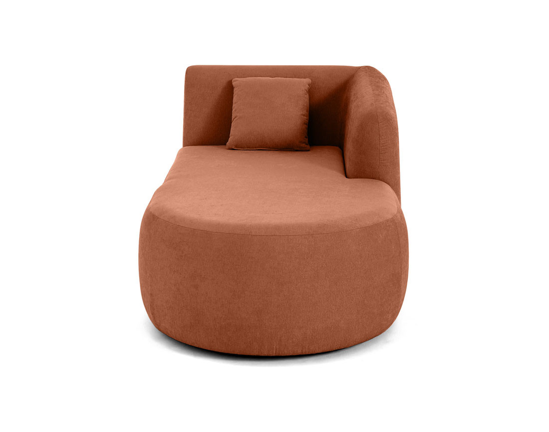 Module d'assise méridienne droit en tissu Ikare