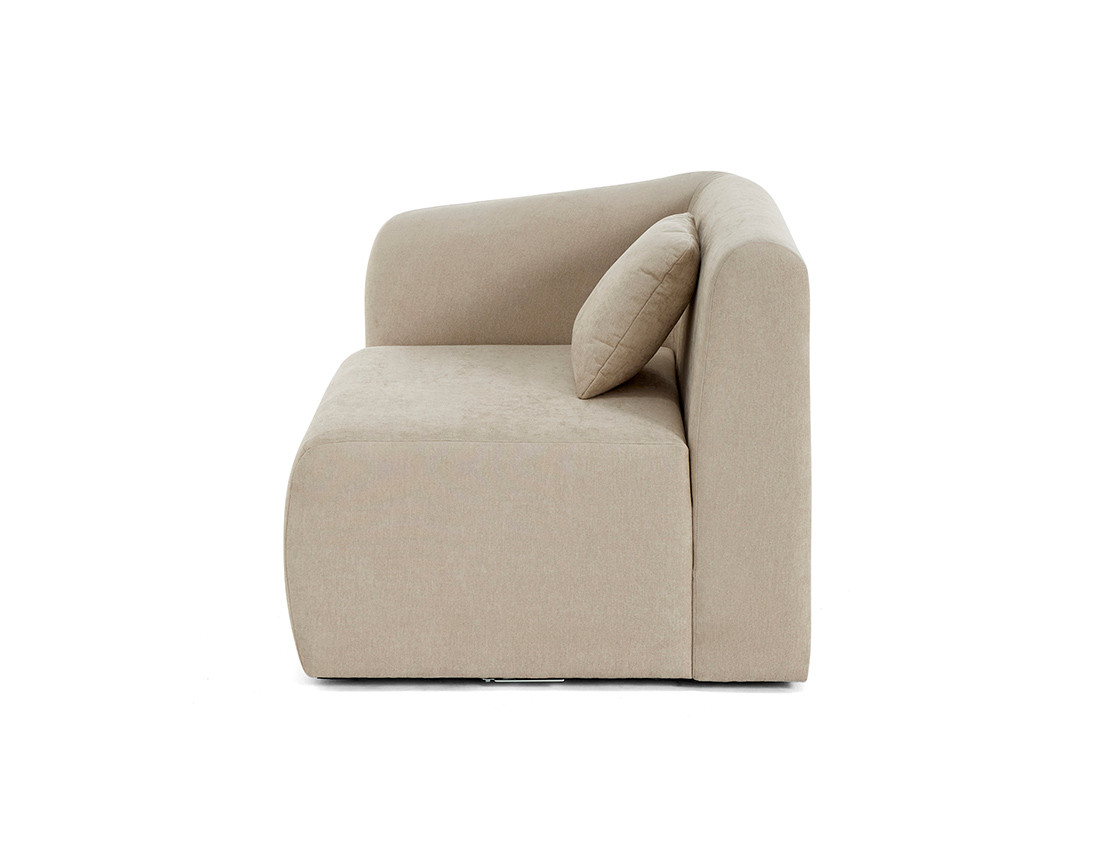 module d'assise d'angle gauche en tissu Ikare