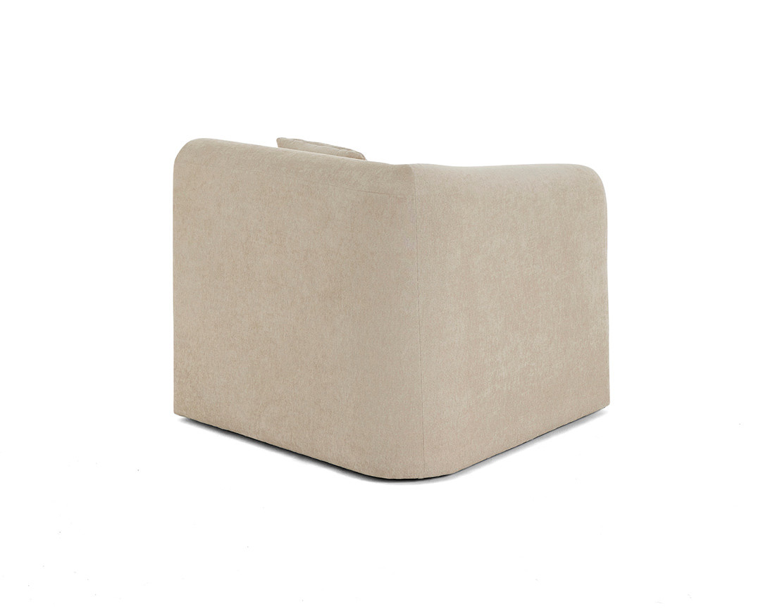 module d'assise d'angle gauche en tissu Ikare