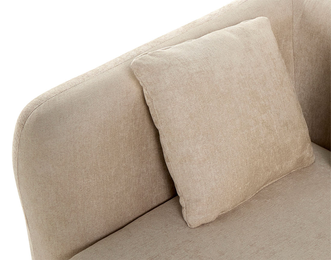 module d'assise d'angle gauche en tissu Ikare