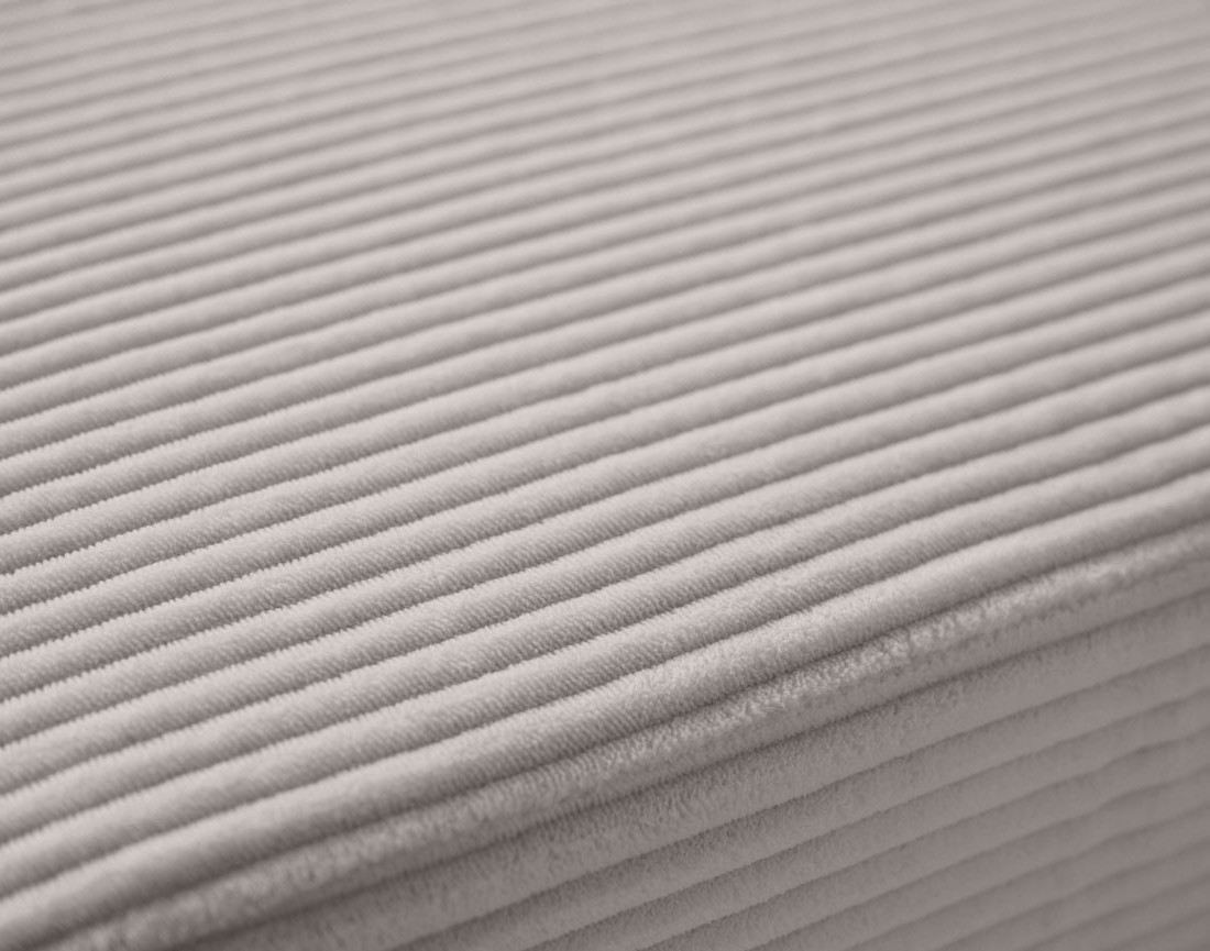 Canapé panoramique convertible Vermont 7 places en velours côtelé