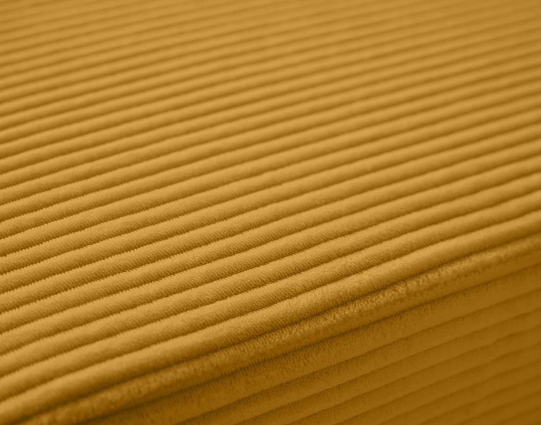 Canapé panoramique convertible Vermont 7 places en velours côtelé