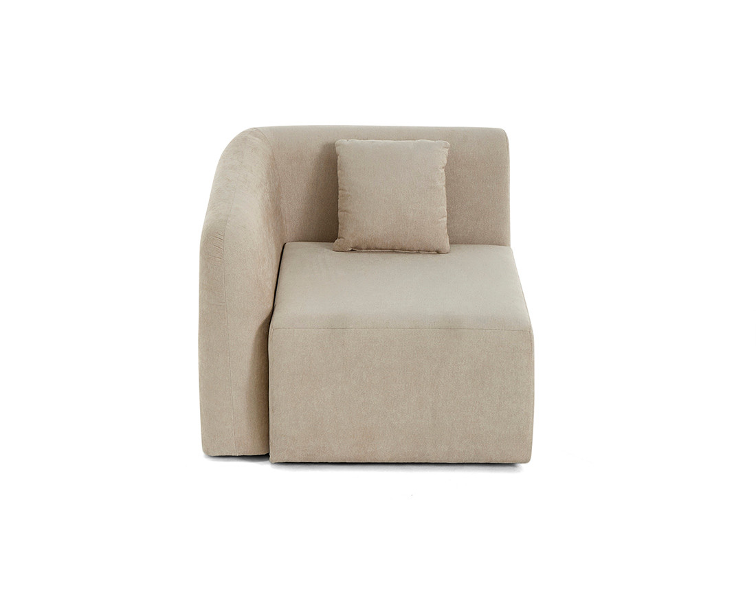 module d'assise d'angle gauche en tissu Ikare