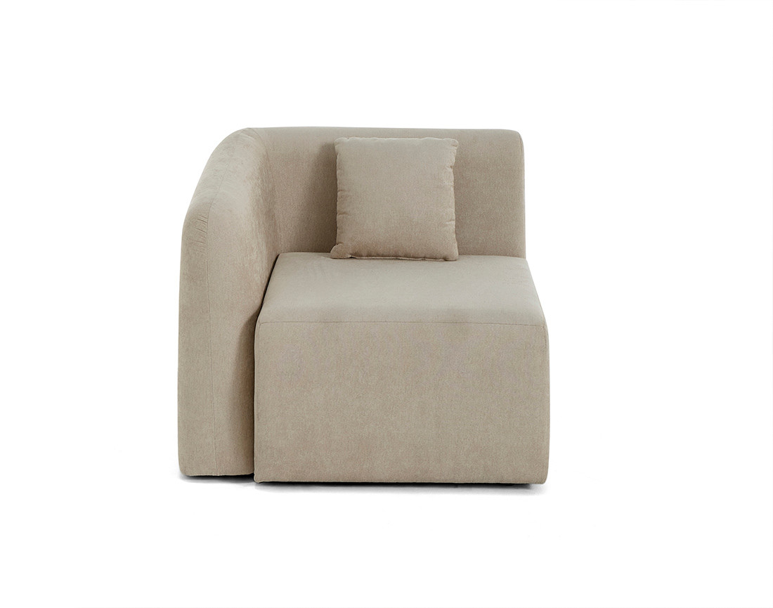 module d'assise d'angle gauche en tissu Ikare
