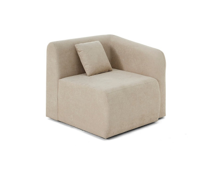 module d'assise d'angle droit en tissu Ikare