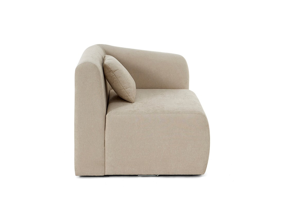 module d'assise d'angle droit en tissu Ikare