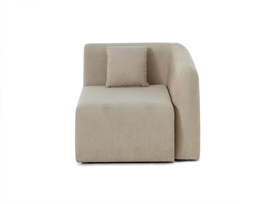 module d'assise d'angle droit en tissu Ikare