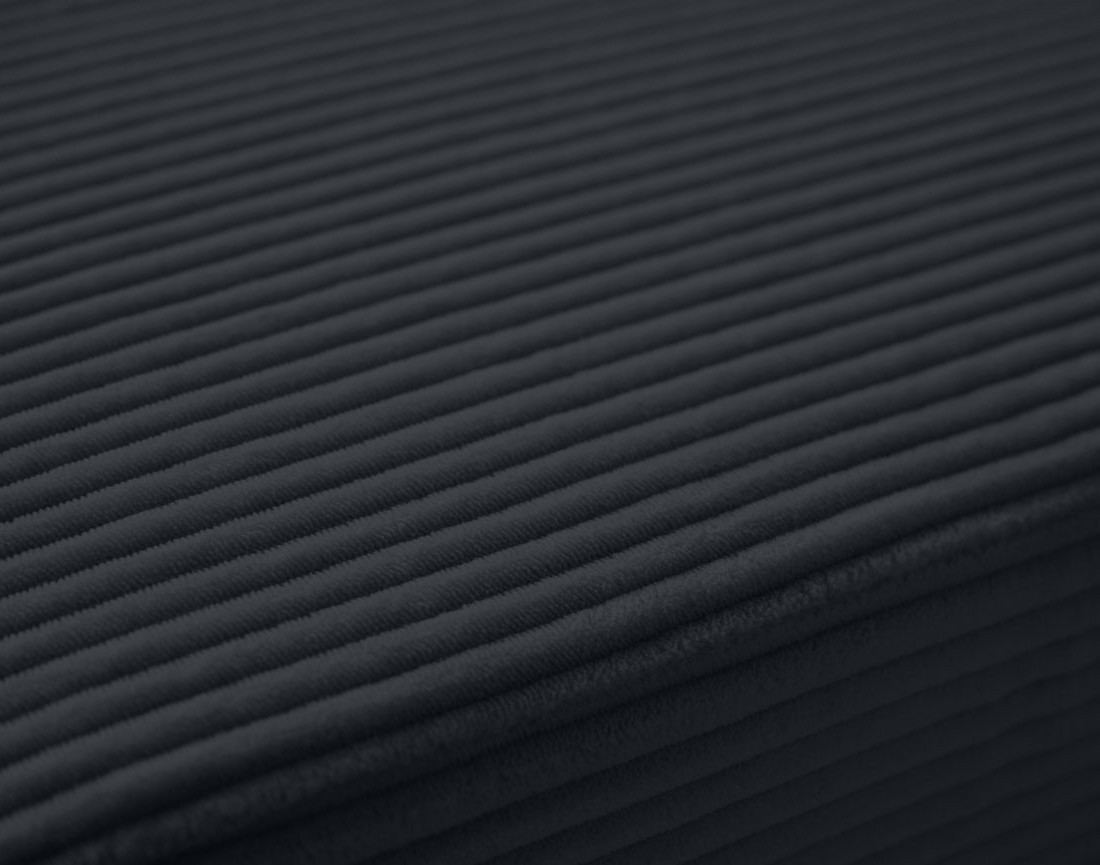 Canapé panoramique d'angle gauche 7 places en velours côtelé Vermont