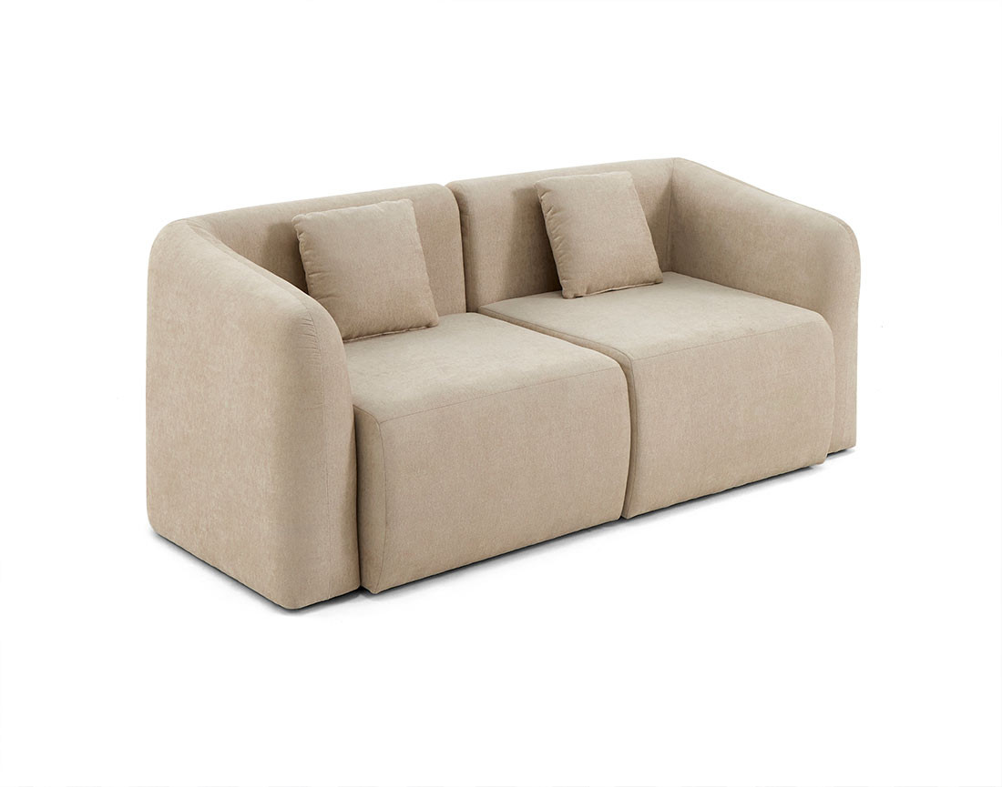 Canapé modulable 2 places en tissu Ikare