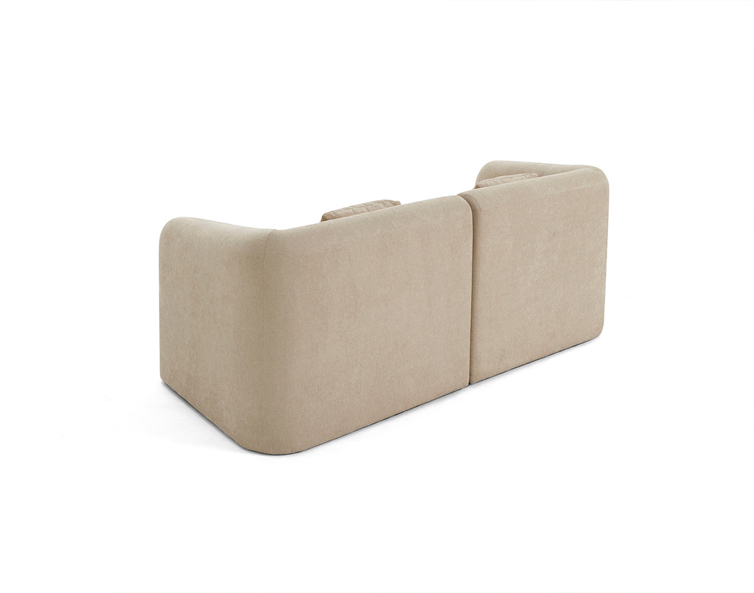 Canapé modulable 2 places en tissu Ikare