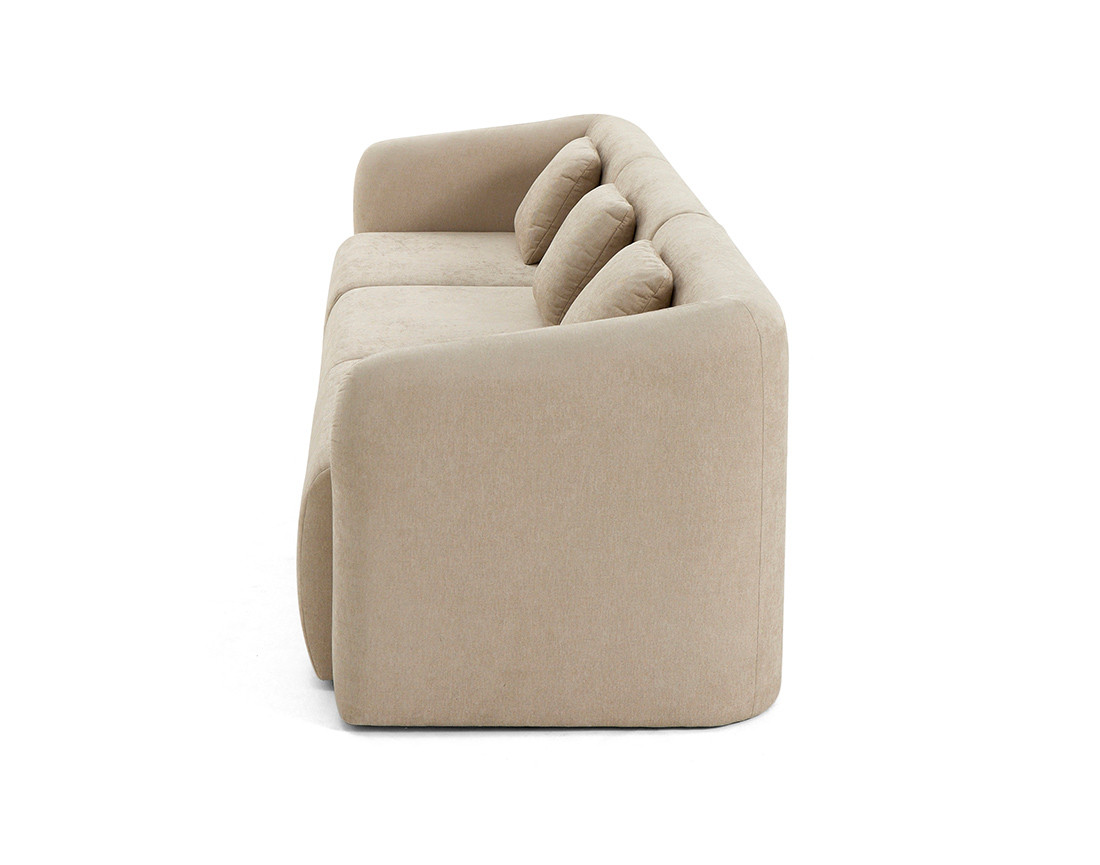 Canapé modulable 3 places en tissu Ikare