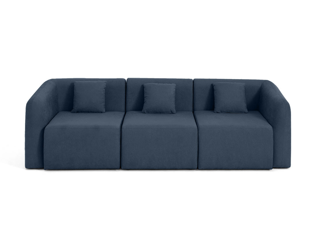 Canapé modulable 3 places en tissu Ikare