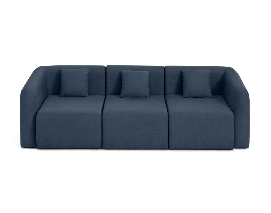 Canapé modulable 3 places en tissu Ikare
