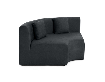 Module d'assise d'angle réversible en tissu Ikare