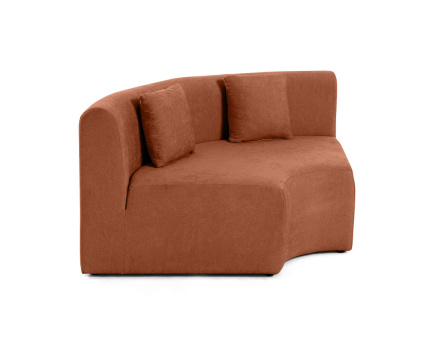 Module d'assise d'angle réversible en tissu Ikare