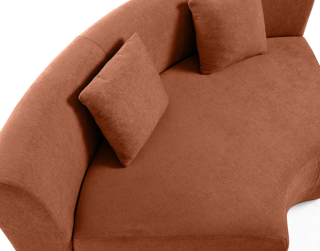 Module d'assise d'angle réversible en tissu Ikare