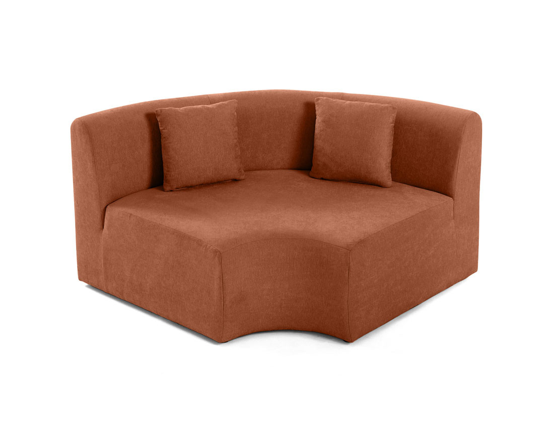 Module d'assise d'angle réversible en tissu Ikare