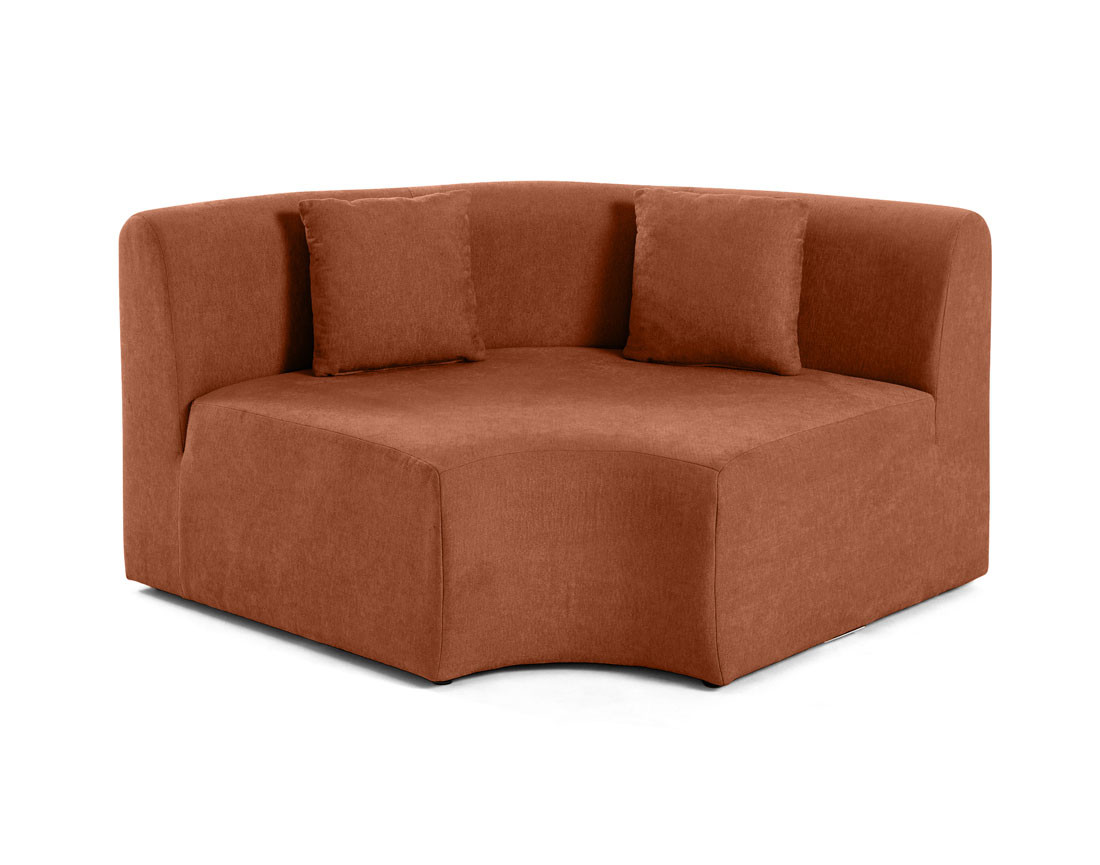 Module d'assise d'angle réversible en tissu Ikare