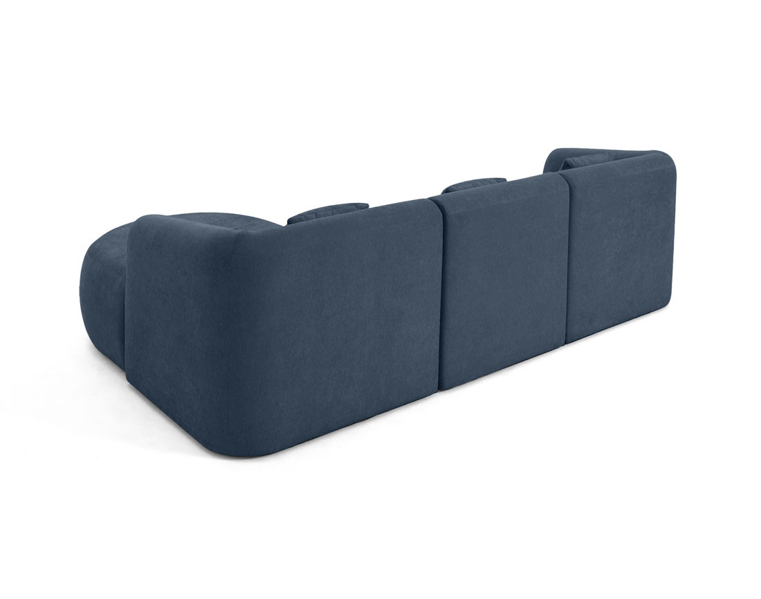 Canapé modulable d'angle droit 4 places en tissu Ikare