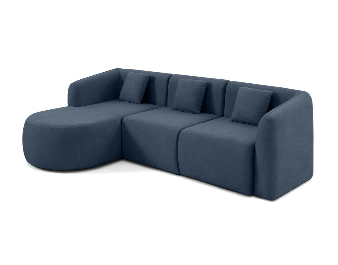 Canapé modulable d'angle gauche 4 places en tissu Ikare