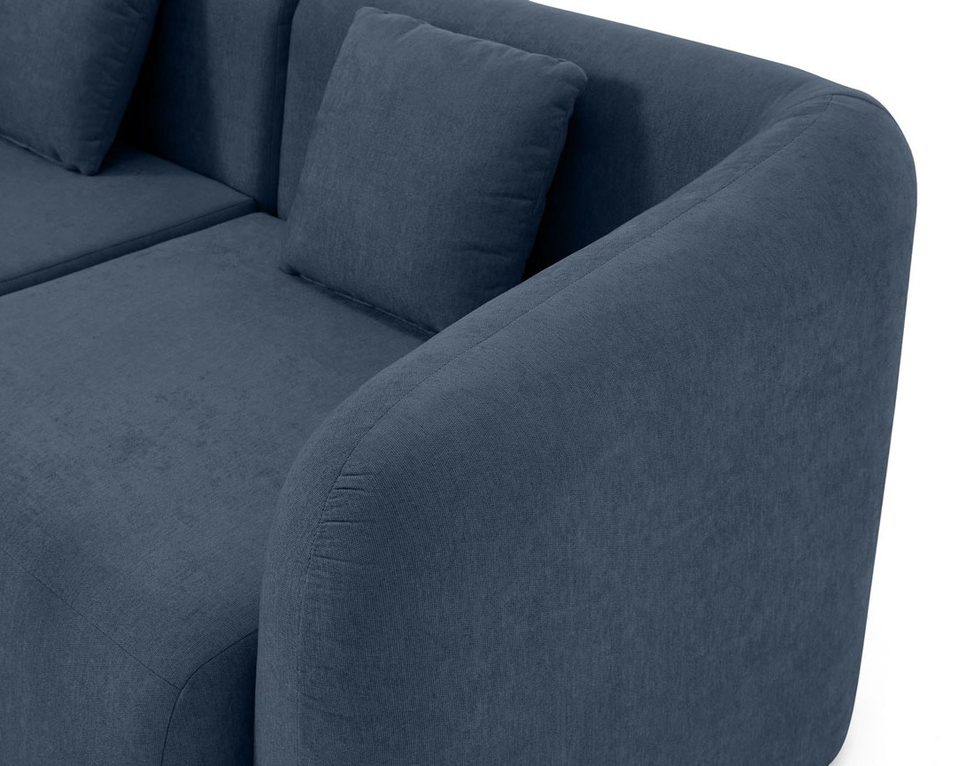 Canapé modulable d'angle gauche 4 places en tissu Ikare