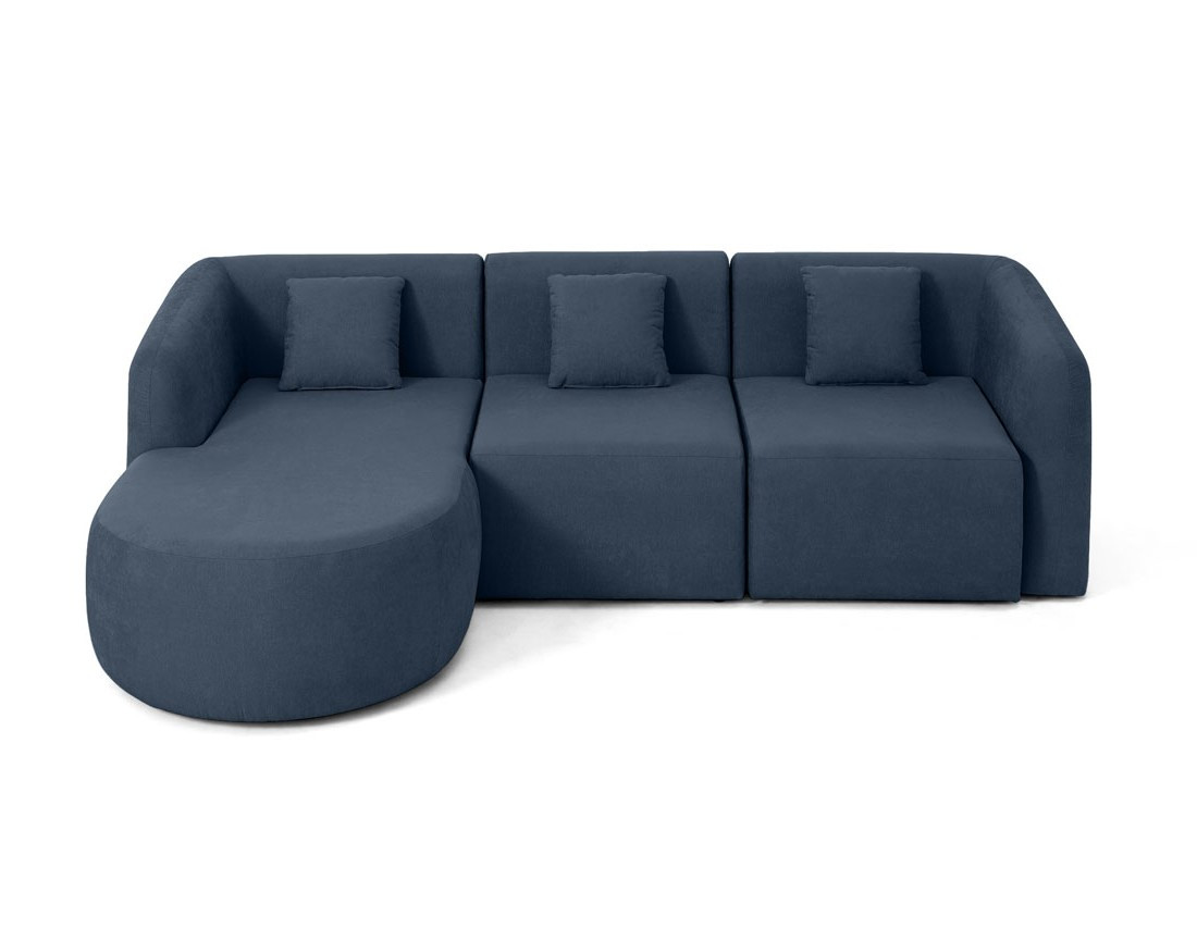 Canapé modulable d'angle gauche 4 places en tissu Ikare
