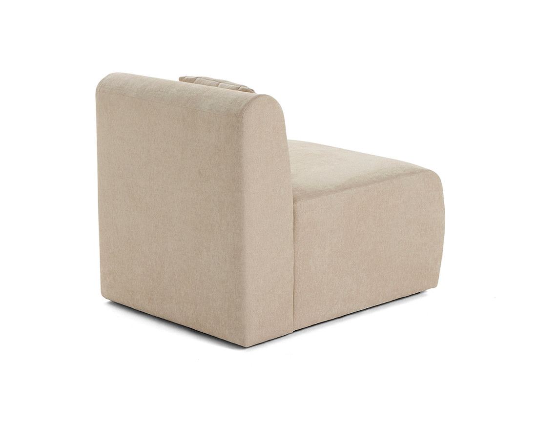 Module d'assise sans accoudoirs en tissu Ikare